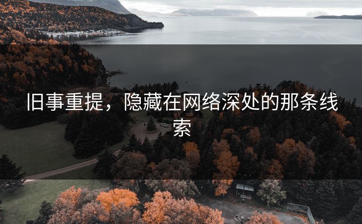 旧事重提,隐藏在网络深处的那条线索 旧事重提,隐藏在网络深处的那条线索