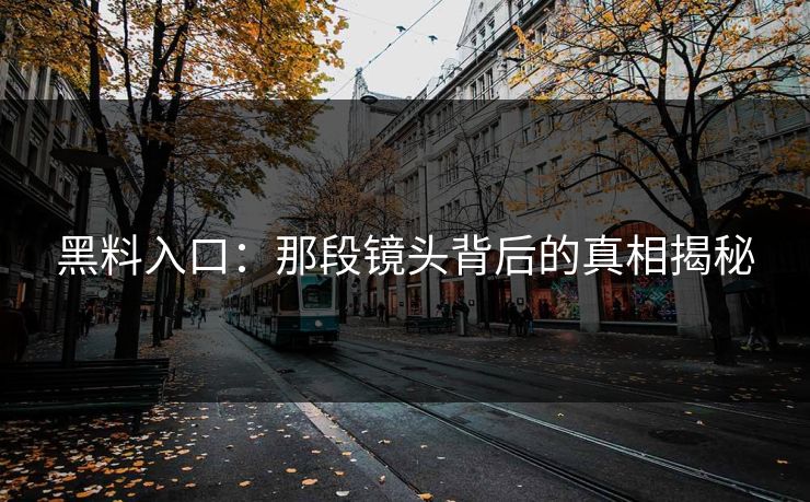 黑料入口:那段镜头背后的真相揭秘 黑料入口:那段镜头背后的真相揭秘